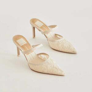 Dolce Vita Ivory Lace Heels